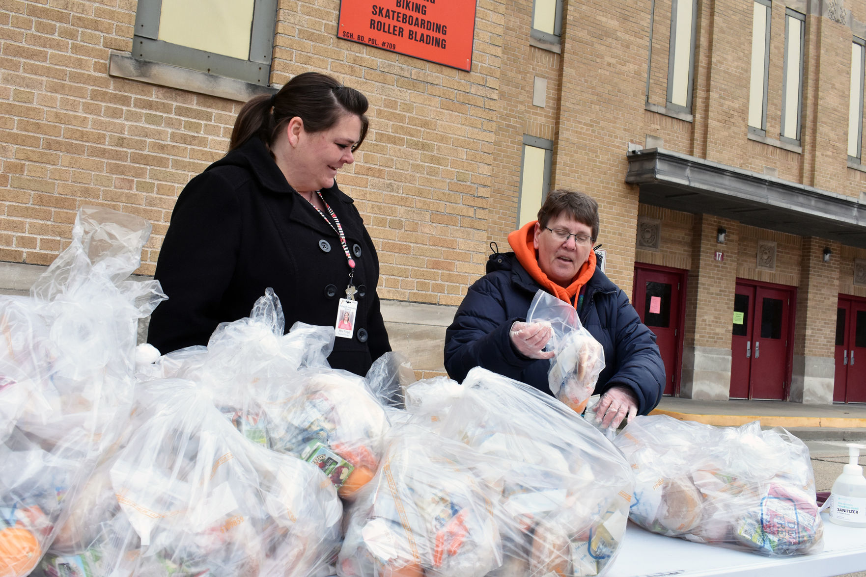 Schools continue food service